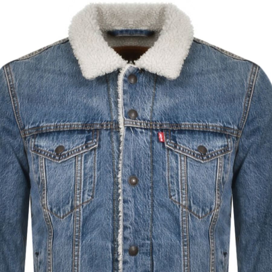 Alternative Image for ProductLevis Sherpa Trucker Denim Jacket Blue2